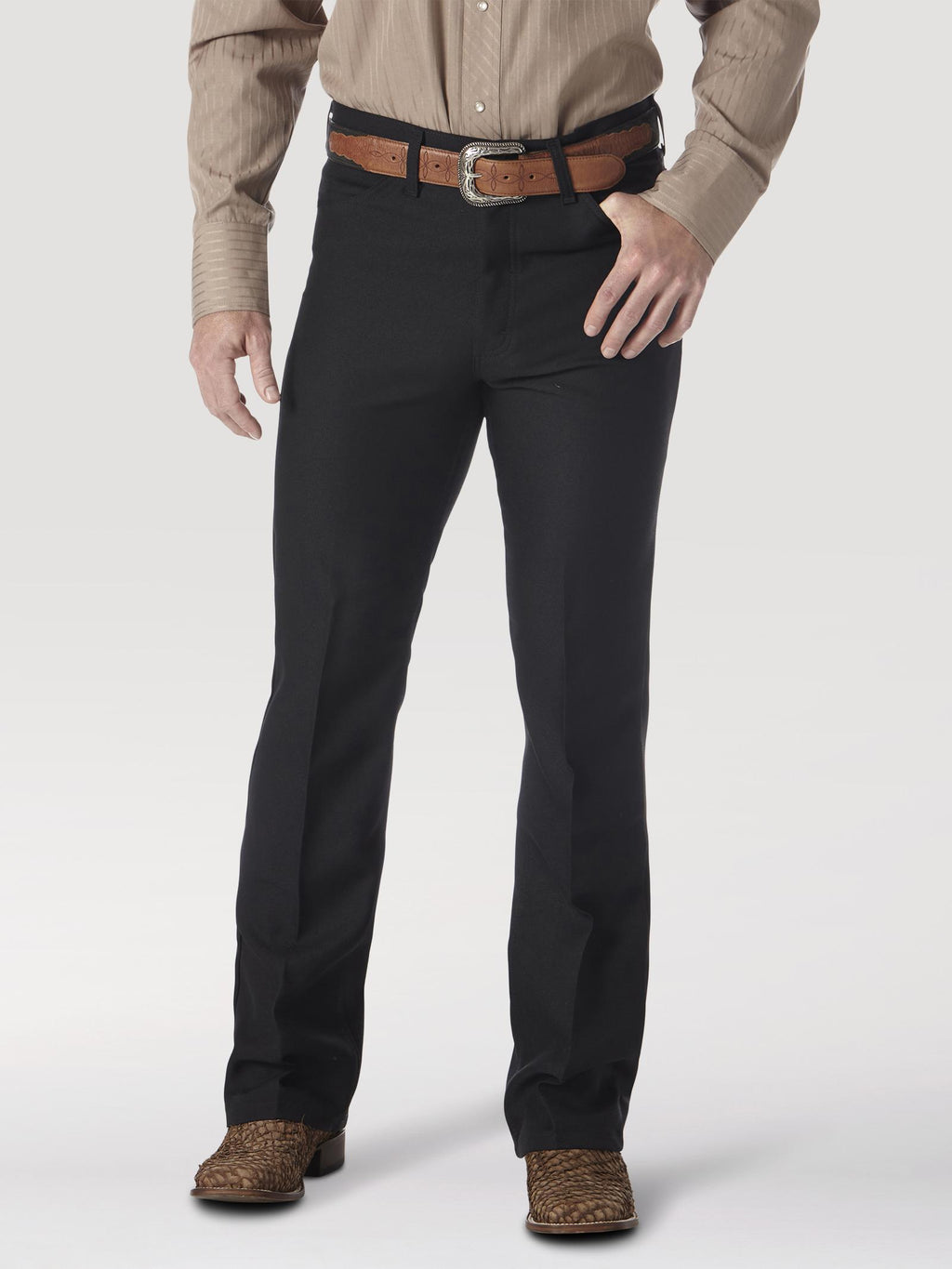 Wrangler 82BK Men's Wrancher Dress Jeans  Classic Fit, Original Rise, Polyester Stretch Twill