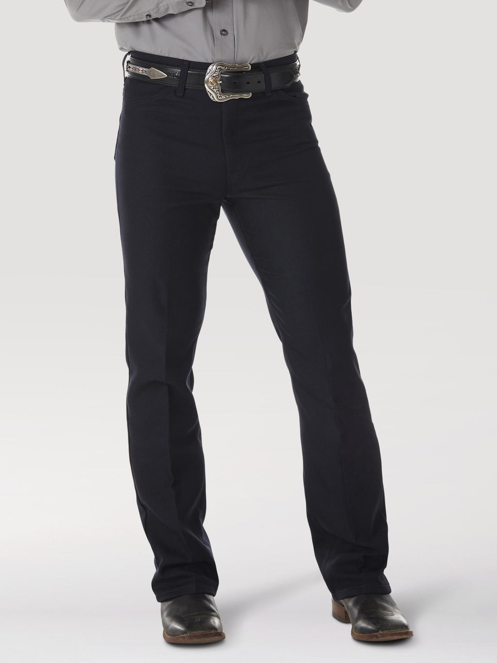 Wrangler 82NV Men's Navy Blue Wrancher Dress Jeans  Classic Fit, High Rise, Polyester Twill