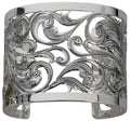 VOGT SILVERSMITHS 014-329 THE LYDIA CUFF WIDE STERLING SILVER FILIGREE BRACELET