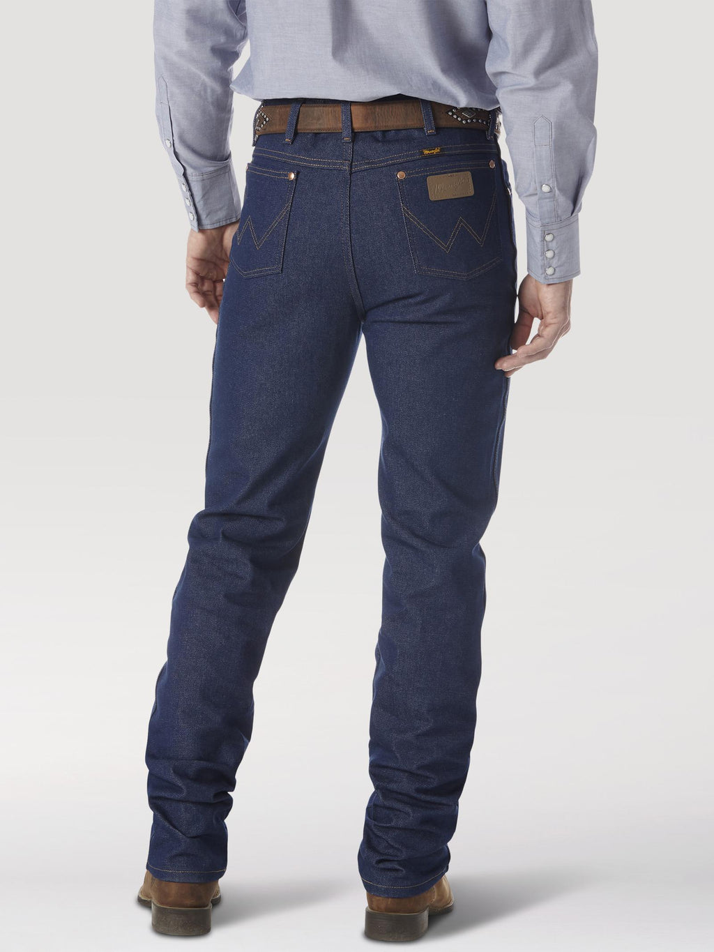 Wrangler 936DEN Mens Slim Fit Cowboy Cut Jeans  Rigid Blue Denim, 100% Cotton