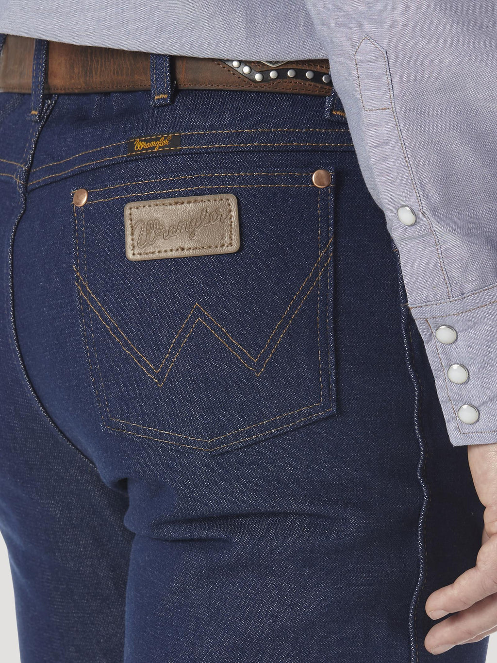Wrangler 936DEN Mens Slim Fit Cowboy Cut Jeans  Rigid Blue Denim, 100% Cotton