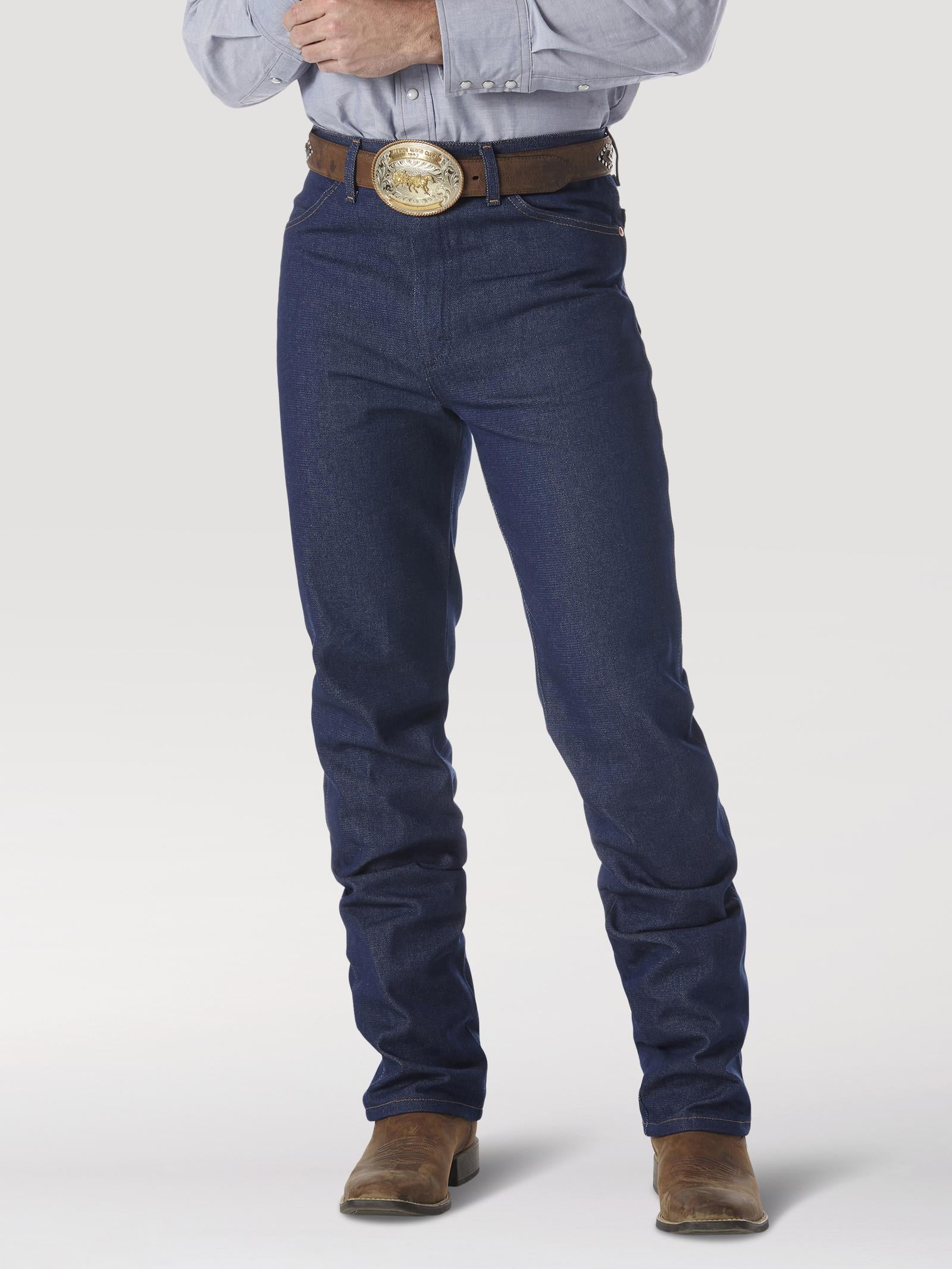 Wrangler 936DEN Mens Slim Fit Cowboy Cut Jeans  Rigid Blue Denim, 100% Cotton