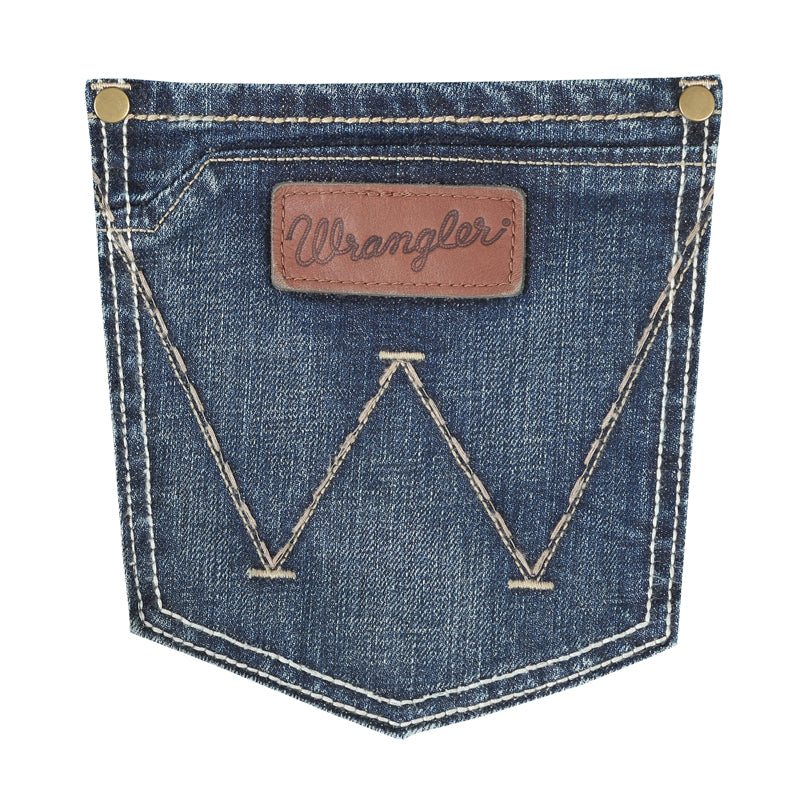 Wrangler WLT77LY Men's Retro Slim Fit Bootcut Jeans  Low Rise, Classic 5-Pocket, Cotton Denim