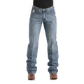 Cinch MB92834003 Men's White Label Relaxed Fit Jeans  Light StoneWash, Mid Rise, Straight Leg