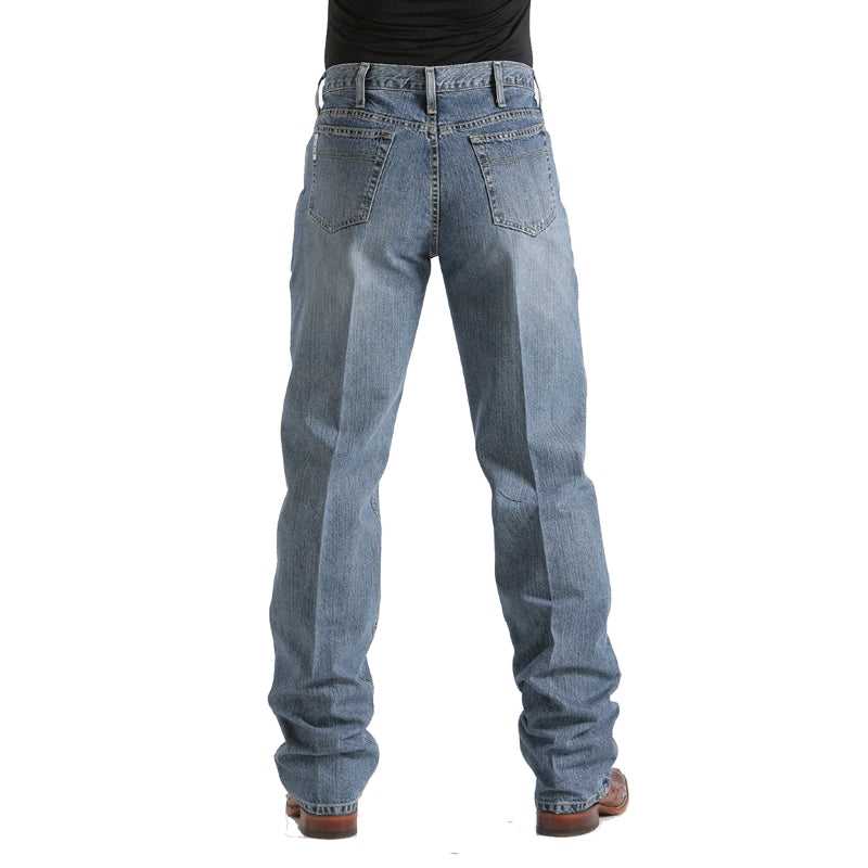 Cinch MB92834003 Men's White Label Relaxed Fit Jeans  Light StoneWash, Mid Rise, Straight Leg