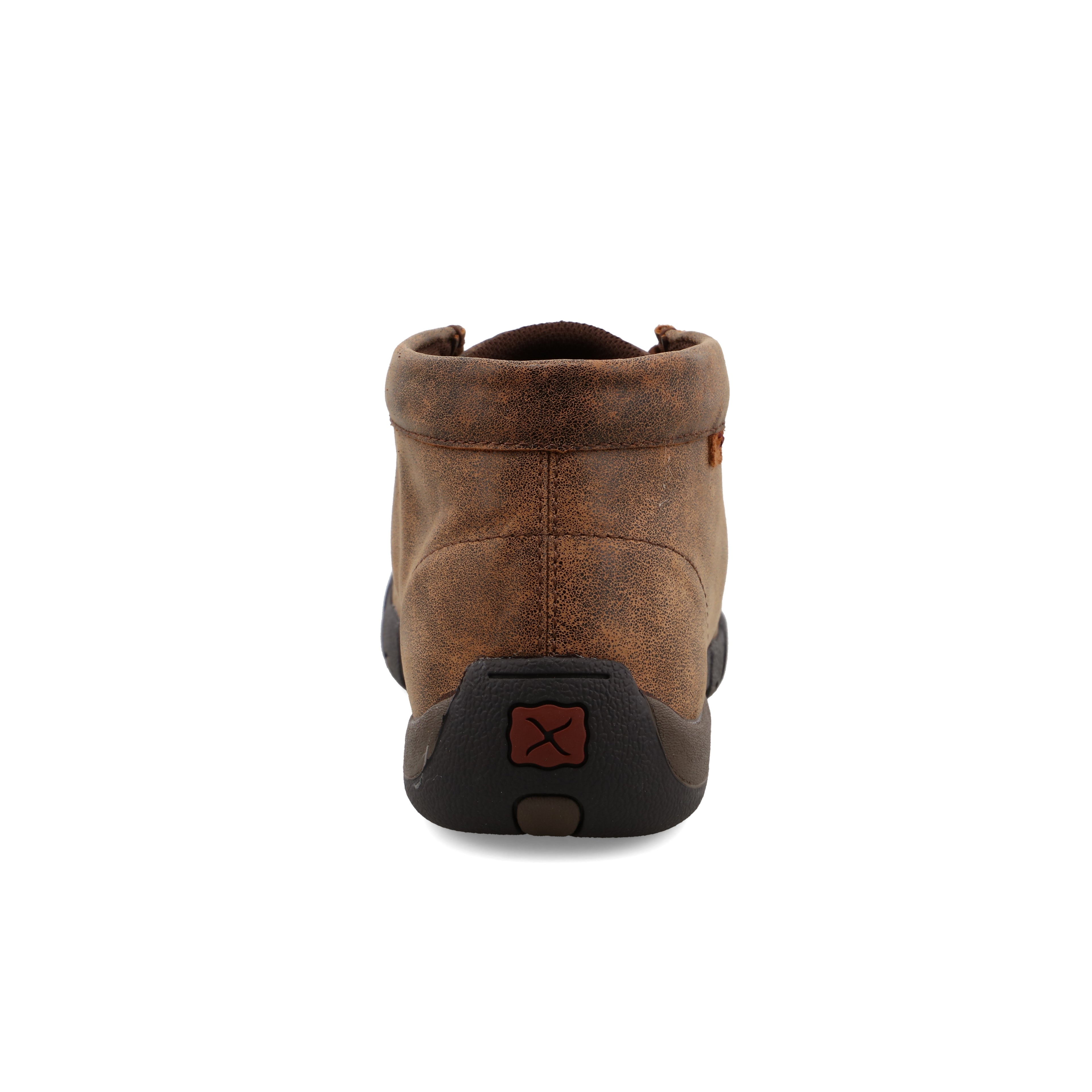 Twisted X MDM0059 Men's Chukka Driving Moc Brown with Printed Accents Shoes - Full-Grain Leather