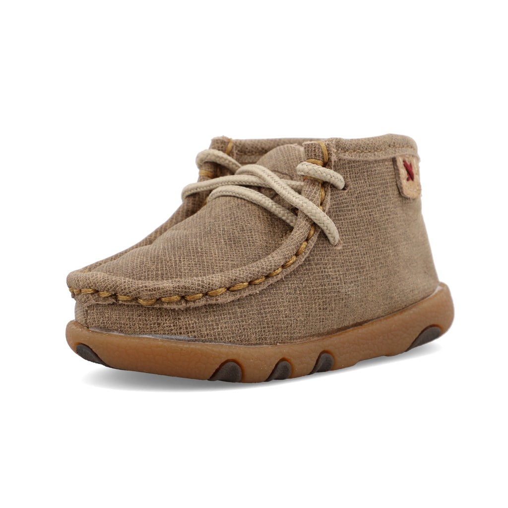 Twisted X ICA0005 Infant Driving Moc Dusty Tan Shoes - Moc Toe, Full-Grain Leather