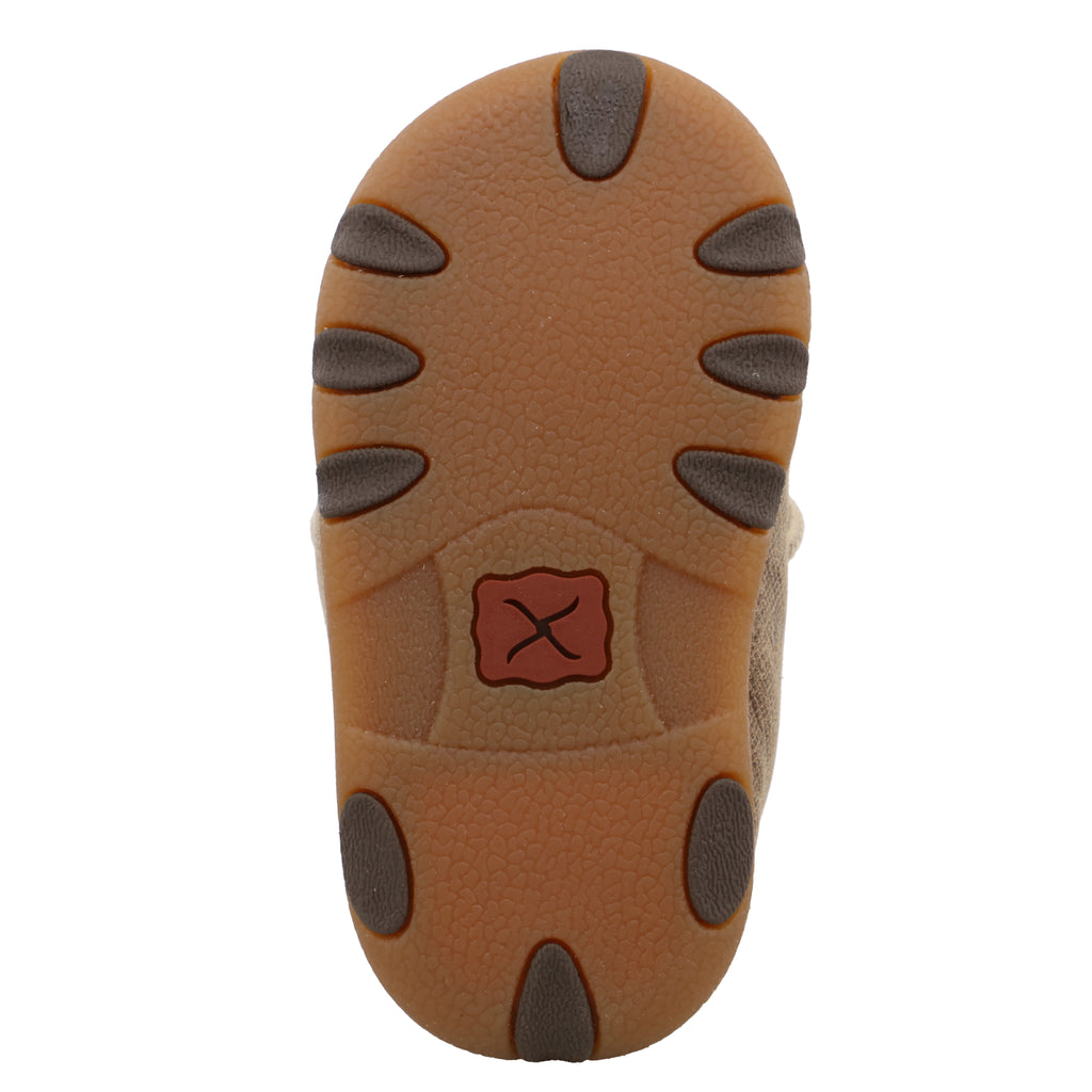 Twisted X ICA0005 Infant Driving Moc Dusty Tan Shoes - Moc Toe, Full-Grain Leather