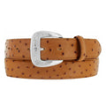 TONY LAMA 1377L MEN'S OSTRICH PRINT LEATHER BELT