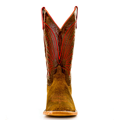 Anderson Bean S3010 Men's Cowboy Boots, Bone, TAG Boar Pigskin, Wide Square Toe, Leather Sole