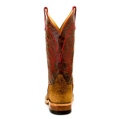 Anderson Bean S3010 Men's Cowboy Boots, Bone, TAG Boar Pigskin, Wide Square Toe, Leather Sole