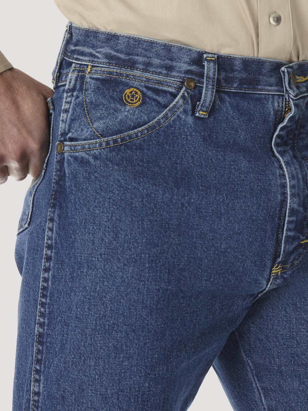 Wrangler 31MGSHD Men's George Strait Cowboy Cut Relaxed Fit Jeans - Heavy Denim, Tapered Leg