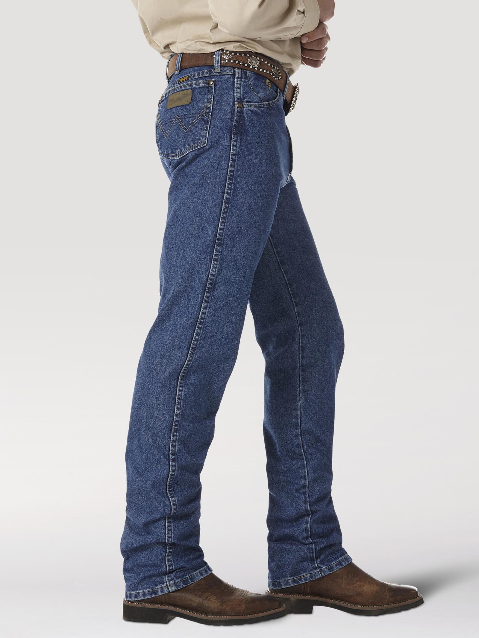 Wrangler 31MGSHD Men's George Strait Cowboy Cut Relaxed Fit Jeans - Heavy Denim, Tapered Leg