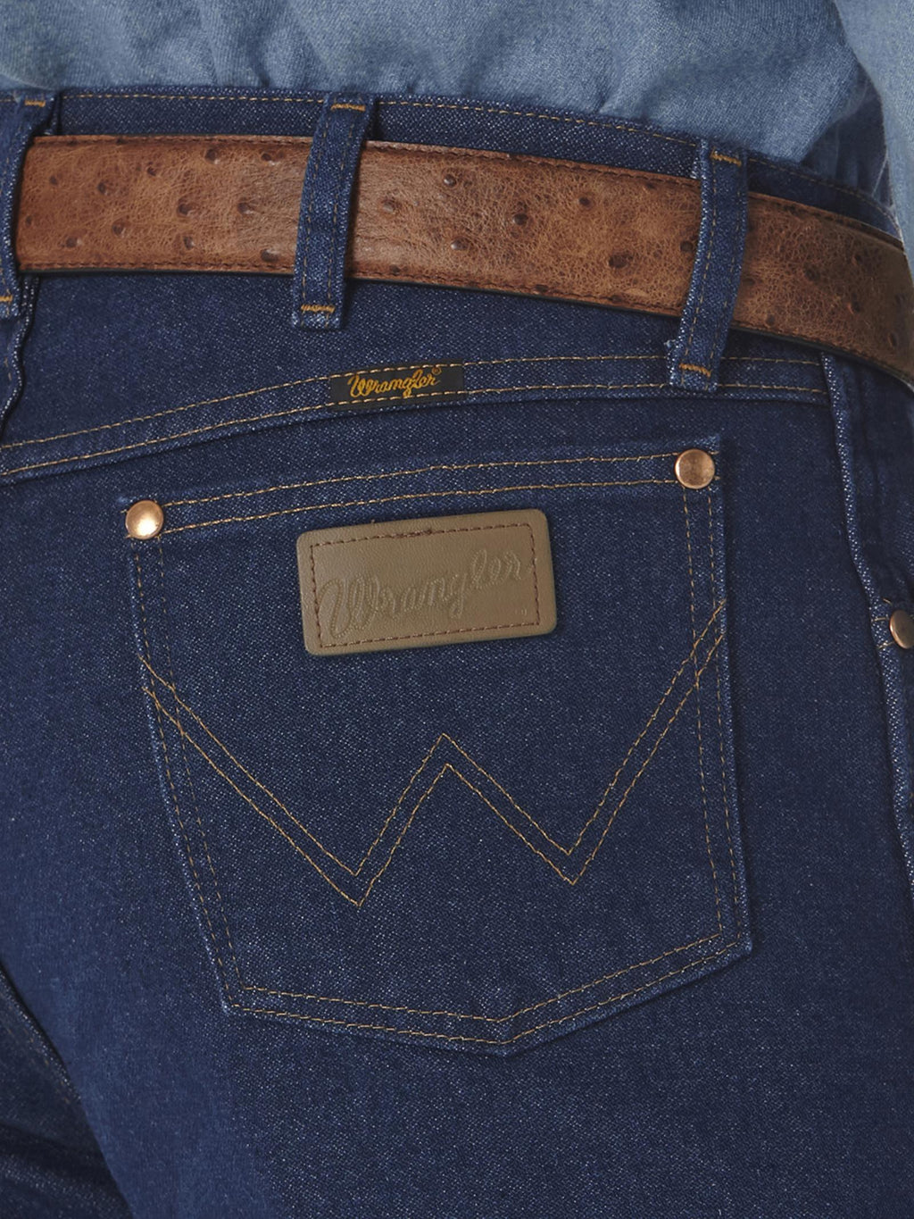Wrangler 13MWZPW Men's Prewashed Indigo Original Cowboy Cut Jeans  Heavyweight Cotton Denim