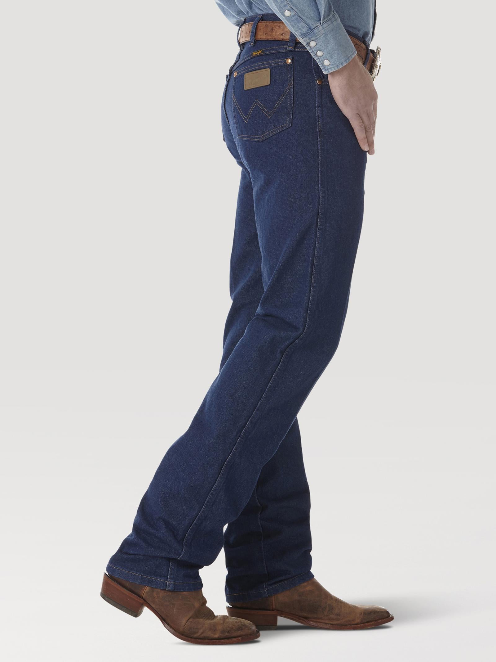 Wrangler 13MWZPW Men's Prewashed Indigo Original Cowboy Cut Jeans  Heavyweight Cotton Denim