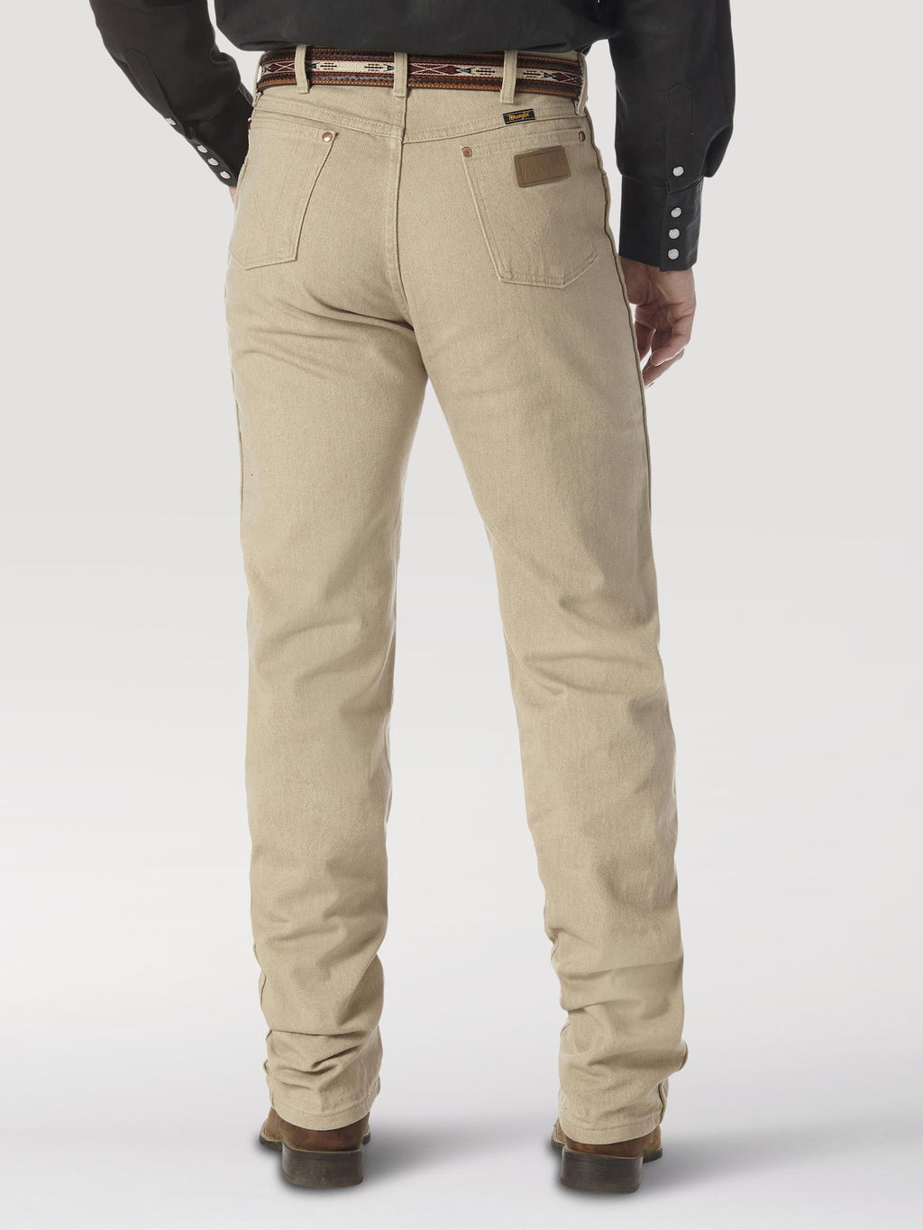 Wrangler 13MWZTN Men's Tan Cowboy Cut Jeans  Original Fit, Prewashed, Cotton Heavyweight Denim