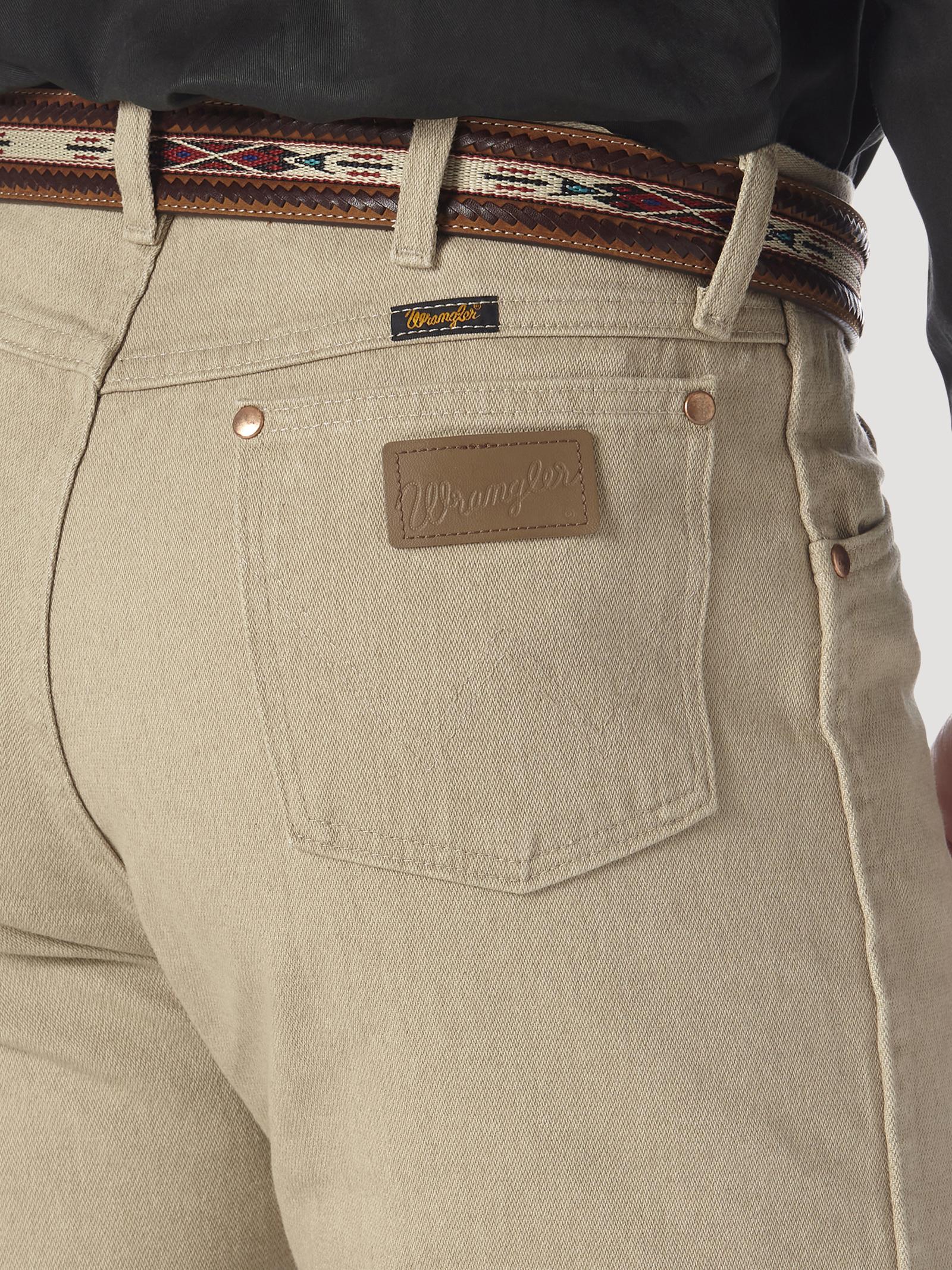 Wrangler 13MWZTN Men's Tan Cowboy Cut Jeans  Original Fit, Prewashed, Cotton Heavyweight Denim
