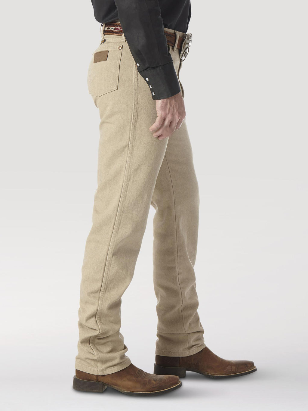Wrangler 13MWZTN Men's Tan Cowboy Cut Jeans  Original Fit, Prewashed, Cotton Heavyweight Denim