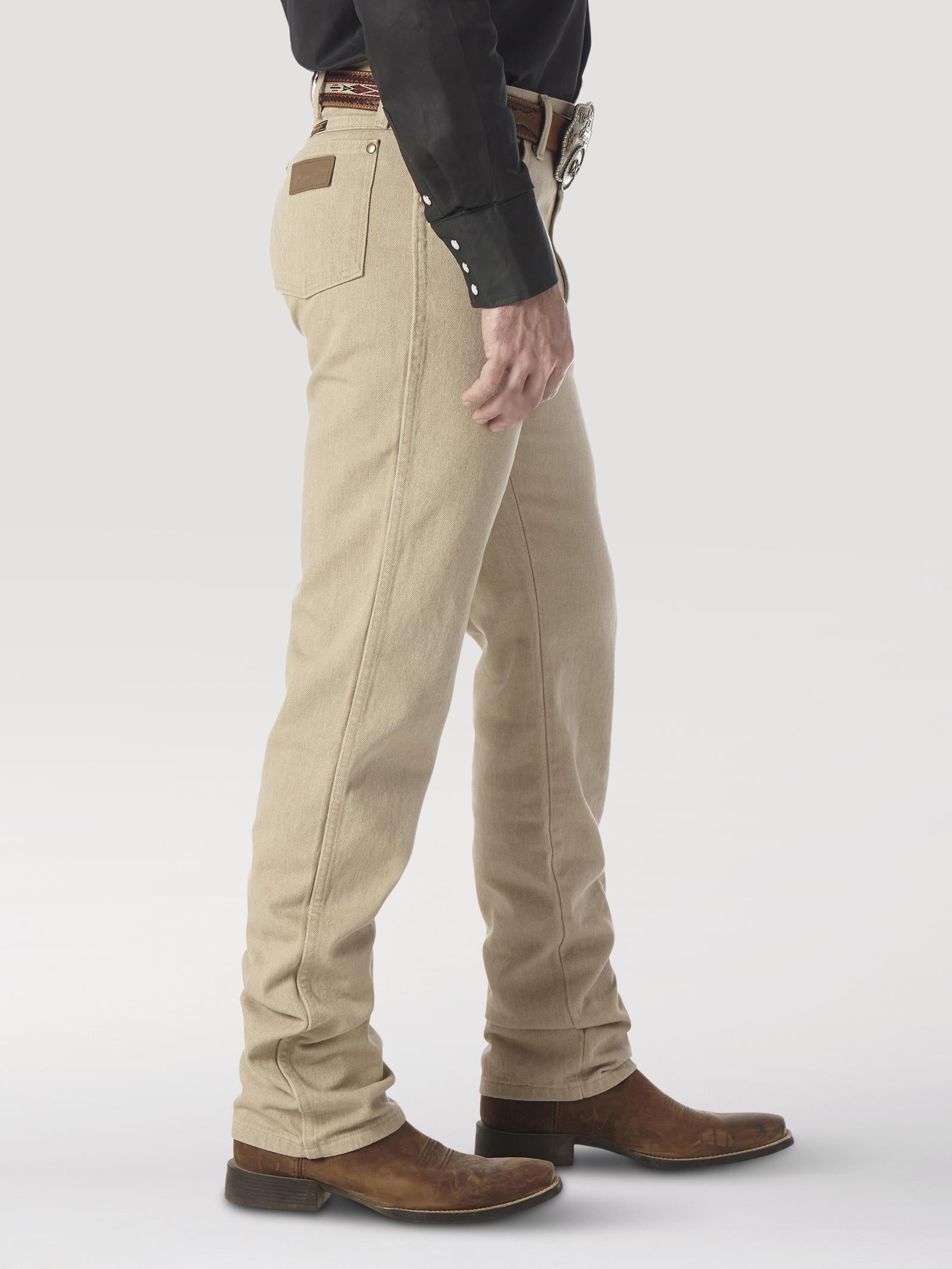 Wrangler 13MWZTN Men's Tan Cowboy Cut Jeans  Original Fit, Prewashed, Cotton Heavyweight Denim