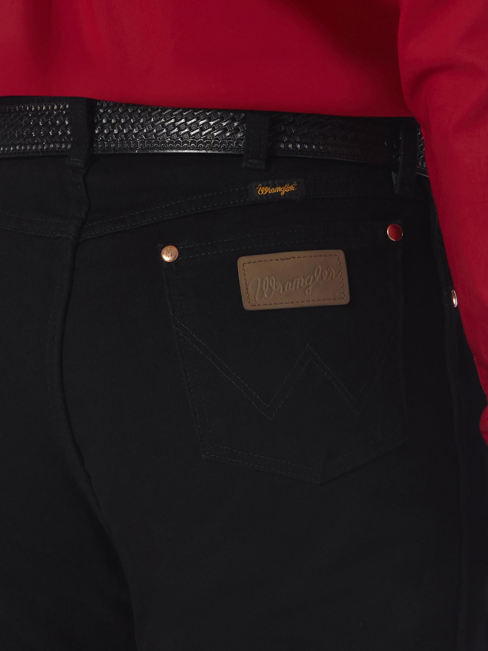 Wrangler 13MWZWK Men's Black Original Fit Cowboy Cut Jeans  Heavyweight Cotton Denim Bootcut