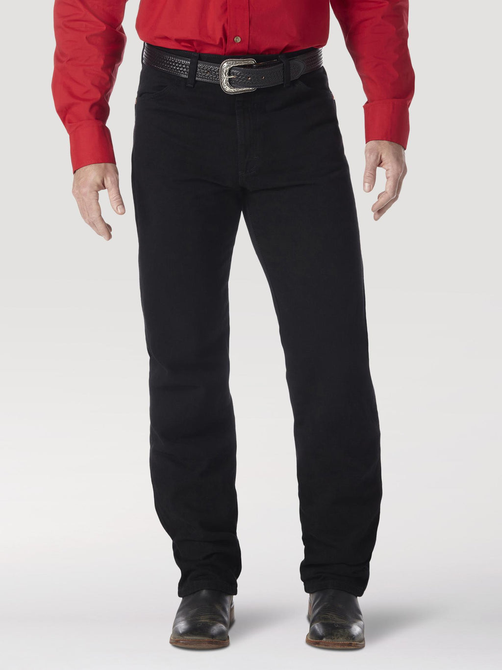 Wrangler 13MWZWK Men's Black Original Fit Cowboy Cut Jeans  Heavyweight Cotton Denim Bootcut