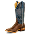 Anderson Bean S3004 Men's Kango Tobac Mad Dog Full Quill Ostrich Cowboy Boots, Teal Goat Top