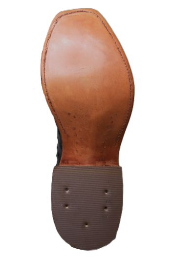 RIOS OF MERCEDES 160913 MEN'S BLACK FULL QUILL OSTRICH COWBOY BOOT