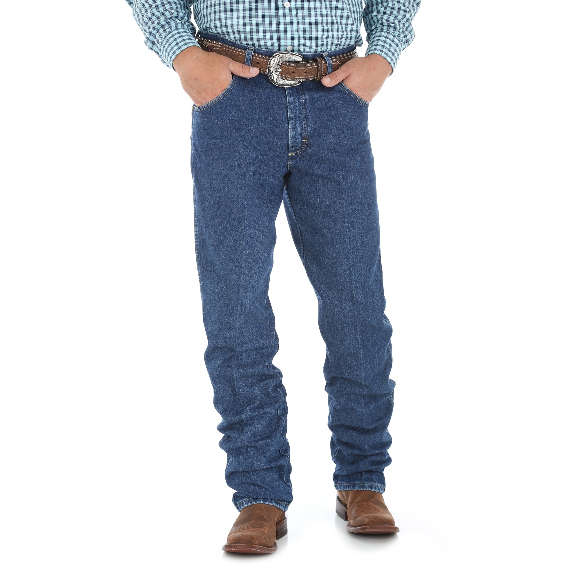 Wrangler 31MGSHD Men's George Strait Cowboy Cut Relaxed Fit Jeans - Heavy Denim, Tapered Leg