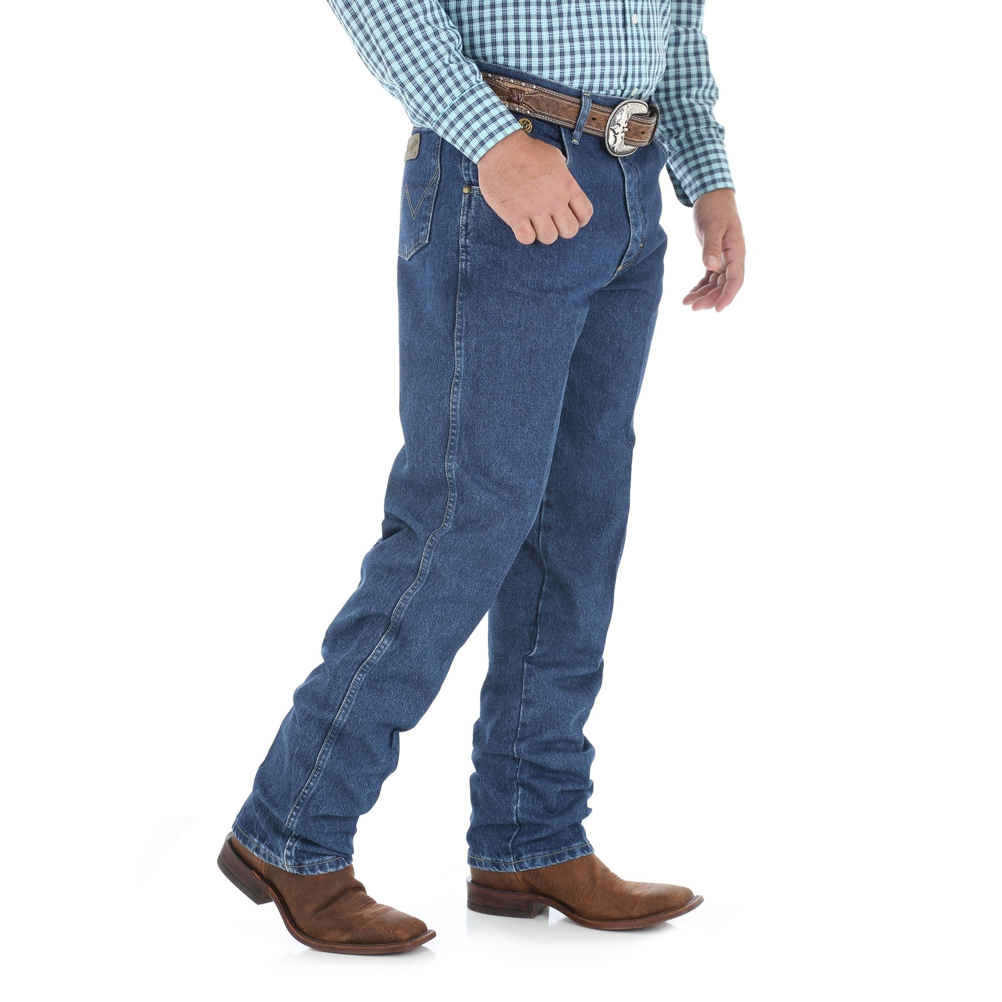Wrangler 31MGSHD Men's George Strait Cowboy Cut Relaxed Fit Jeans - Heavy Denim, Tapered Leg
