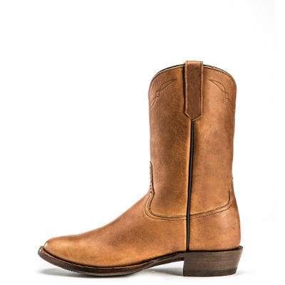 Rios of Mercedes R9025 Men's Chestnut Black Hawk Cowboy Boots - Hybrid Sole, PR Toe, Handmade