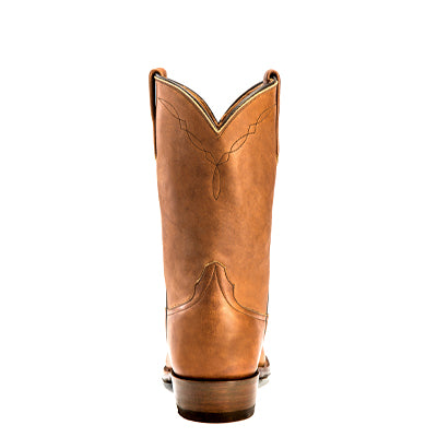 Rios of Mercedes R9025 Men's Chestnut Black Hawk Cowboy Boots - Hybrid Sole, PR Toe, Handmade