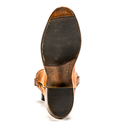 Rios of Mercedes R9025 Men's Chestnut Black Hawk Cowboy Boots - Hybrid Sole, PR Toe, Handmade