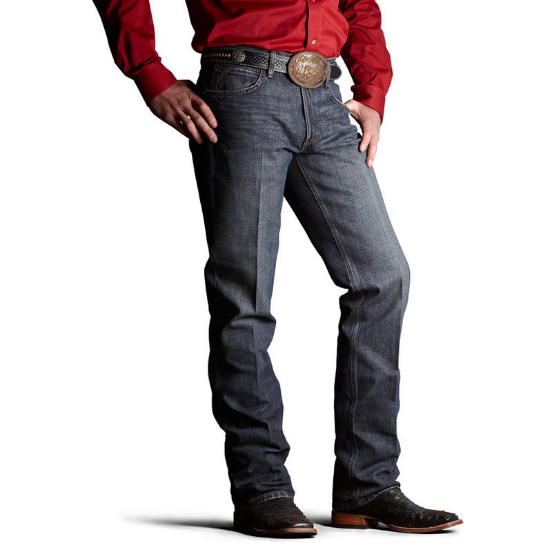 Ariat 10006156 Men's M2 Relaxed Boot Cut Jeans, Dark Wash, Lower Rise, Cotton Denim