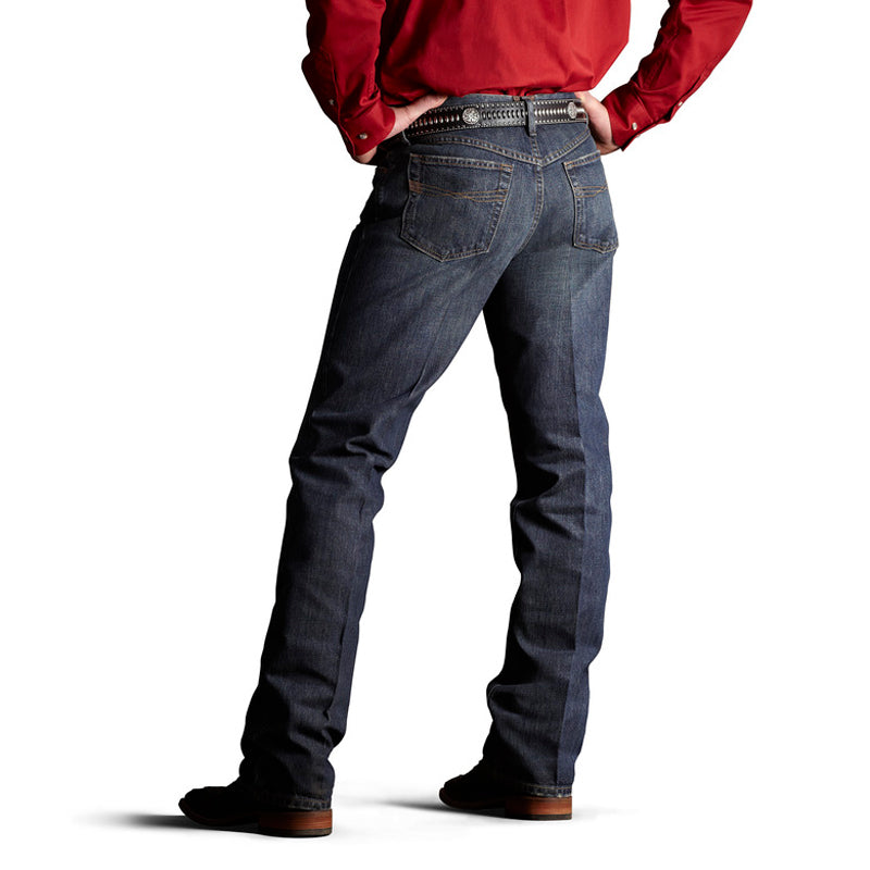 Ariat 10006156 Men's M2 Relaxed Boot Cut Jeans, Dark Wash, Lower Rise, Cotton Denim