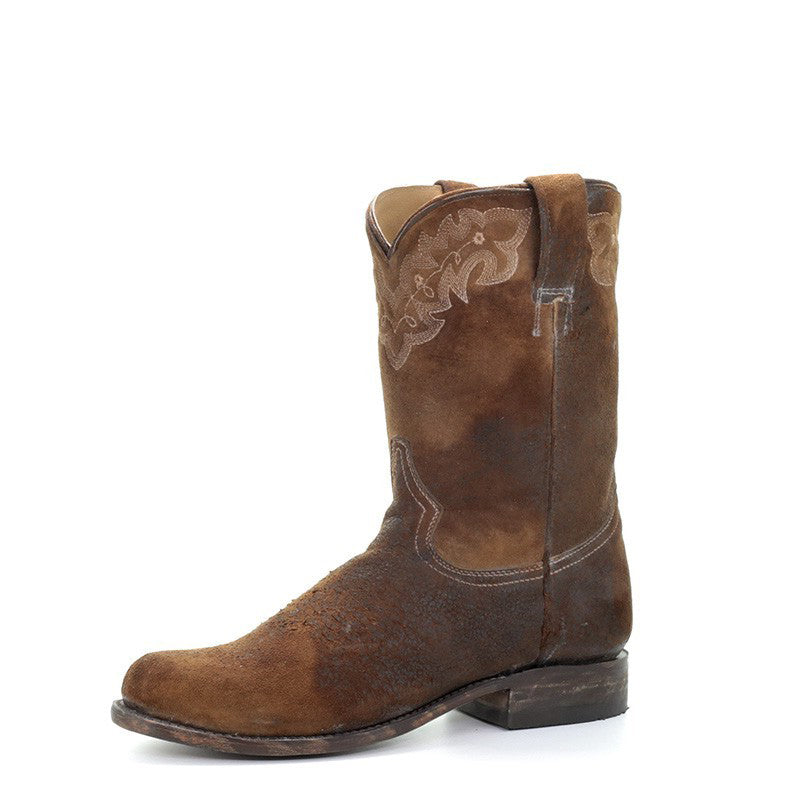 Corral Boots A3484 Women's Hand-Painted Lambskin Cowboy Boots  Round Toe, Roper Style