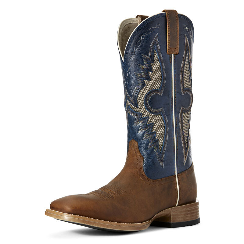 Ariat 10027202 Men's Solado VentTEK Western Boots, Brown, ATS Pro, Mesh Panels, Bantamweight Outsole