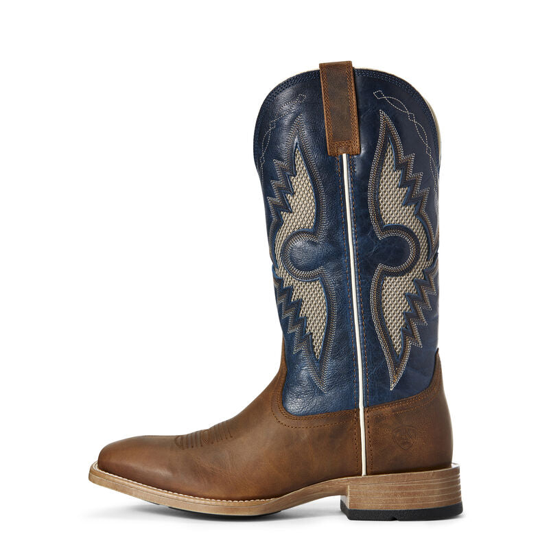 Ariat 10027202 Men's Solado VentTEK Western Boots, Brown, ATS Pro, Mesh Panels, Bantamweight Outsole