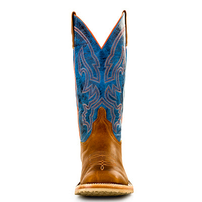 Anderson Bean S3000 Mens Tan Briar Cowboy Boots, Brown Goat Top, Vibram Crepe Sole