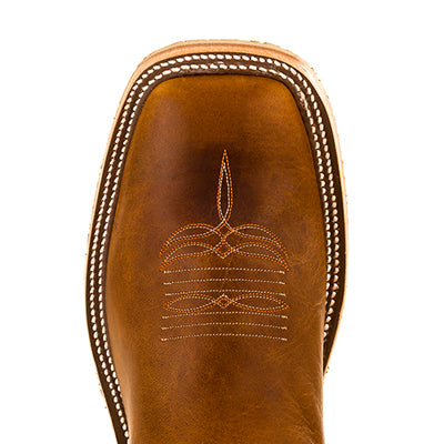 Anderson Bean S3000 Mens Tan Briar Cowboy Boots, Brown Goat Top, Vibram Crepe Sole