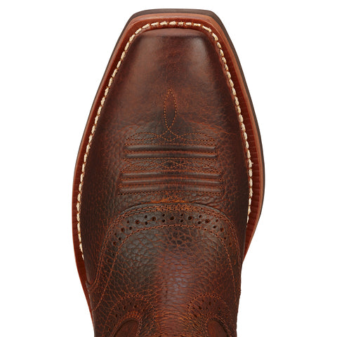 Ariat 10002227 Men's Heritage Roughstock Western Boots, Brown, 12" Shaft, Duratread Outsole, Leather