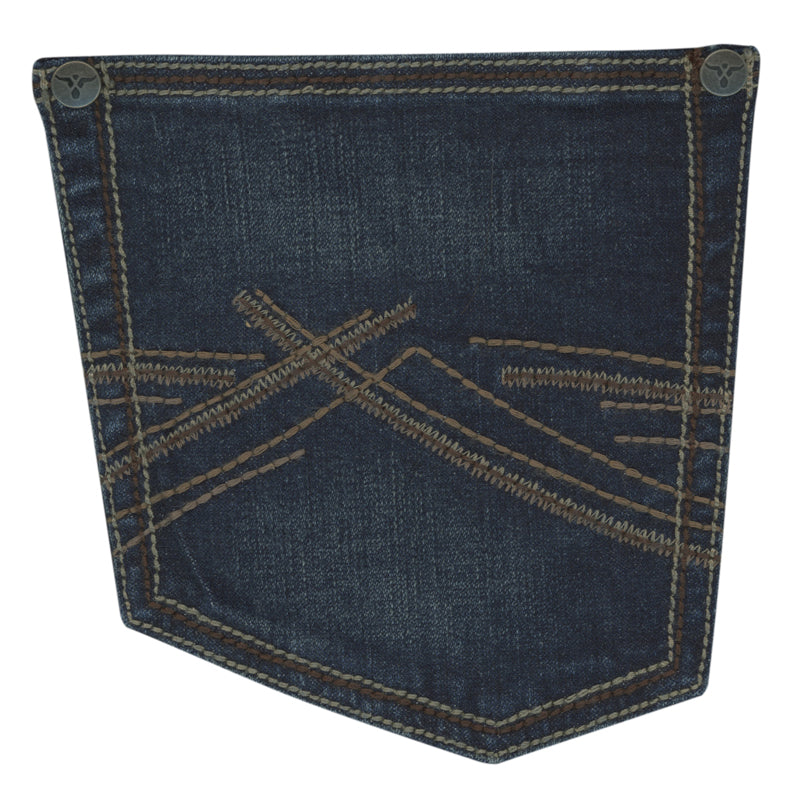 Wrangler 44MWXDN Mens 20X Style 44 Slim Fit Jeans  Dark Wash, Straight Leg, Denim, Low Rise