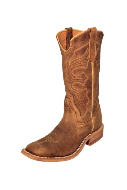 Rios of Mercedes 102314 Men's 13" Natural Brahma Bison Cowboy Boots  Milan Square Toe, Oxbow Sole