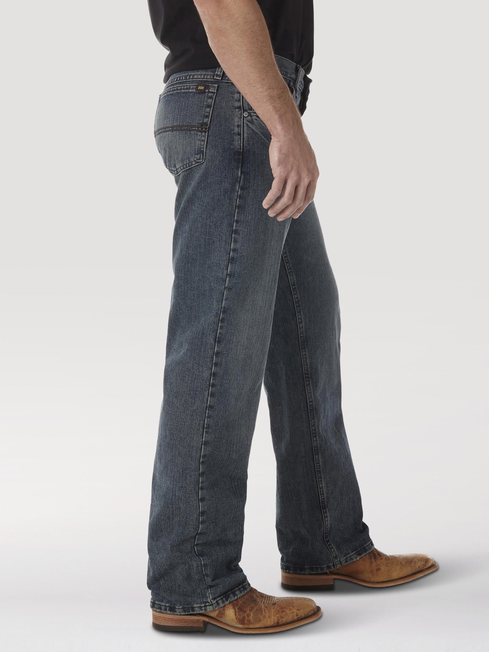 Wrangler 33MWXVM Mens 20X 33 Extreme Relaxed Jeans  Vintage Midnight, Straight Leg, 12oz Denim