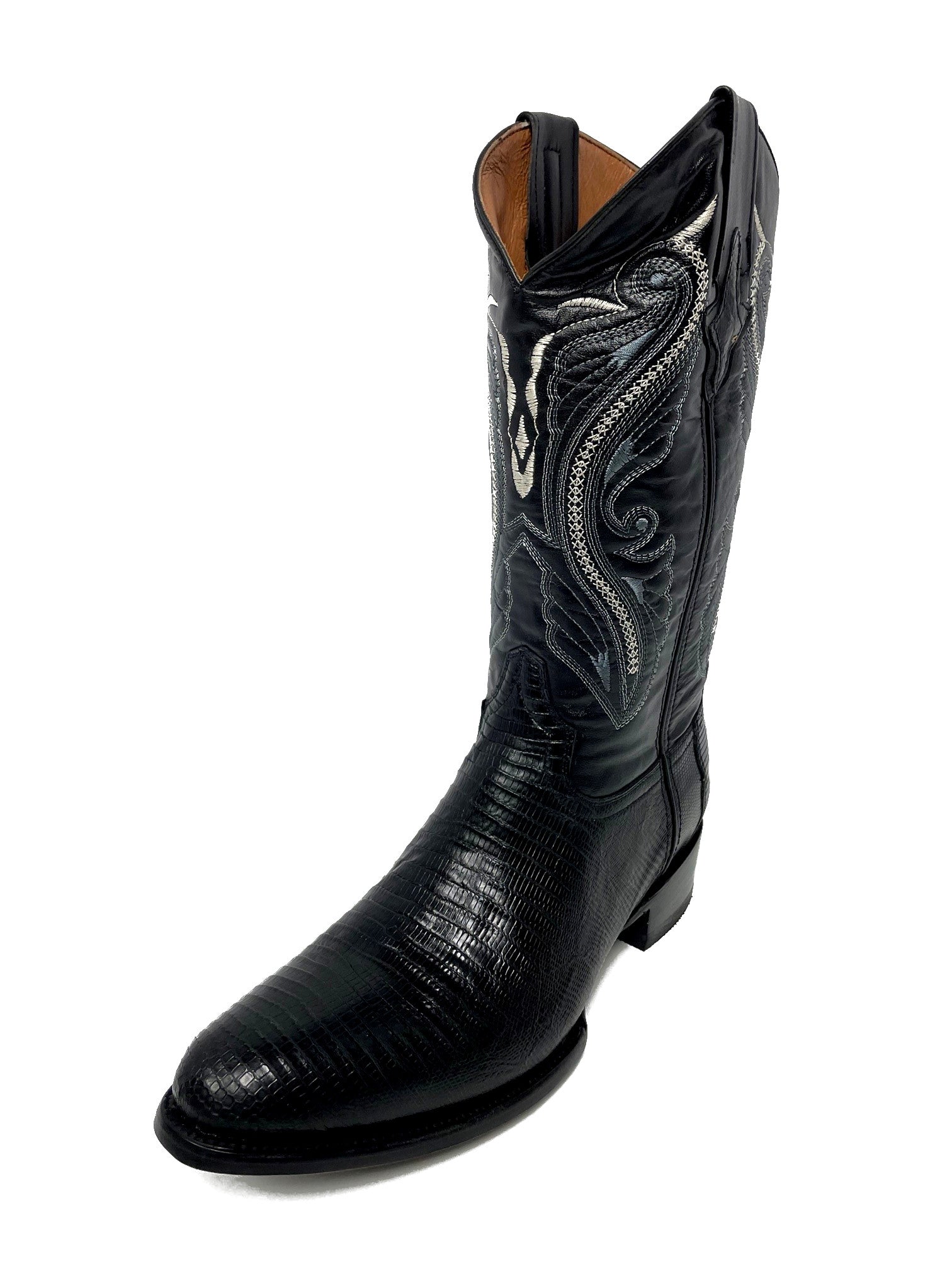 Ferrini USA Cowboy Black Lizard R Toe