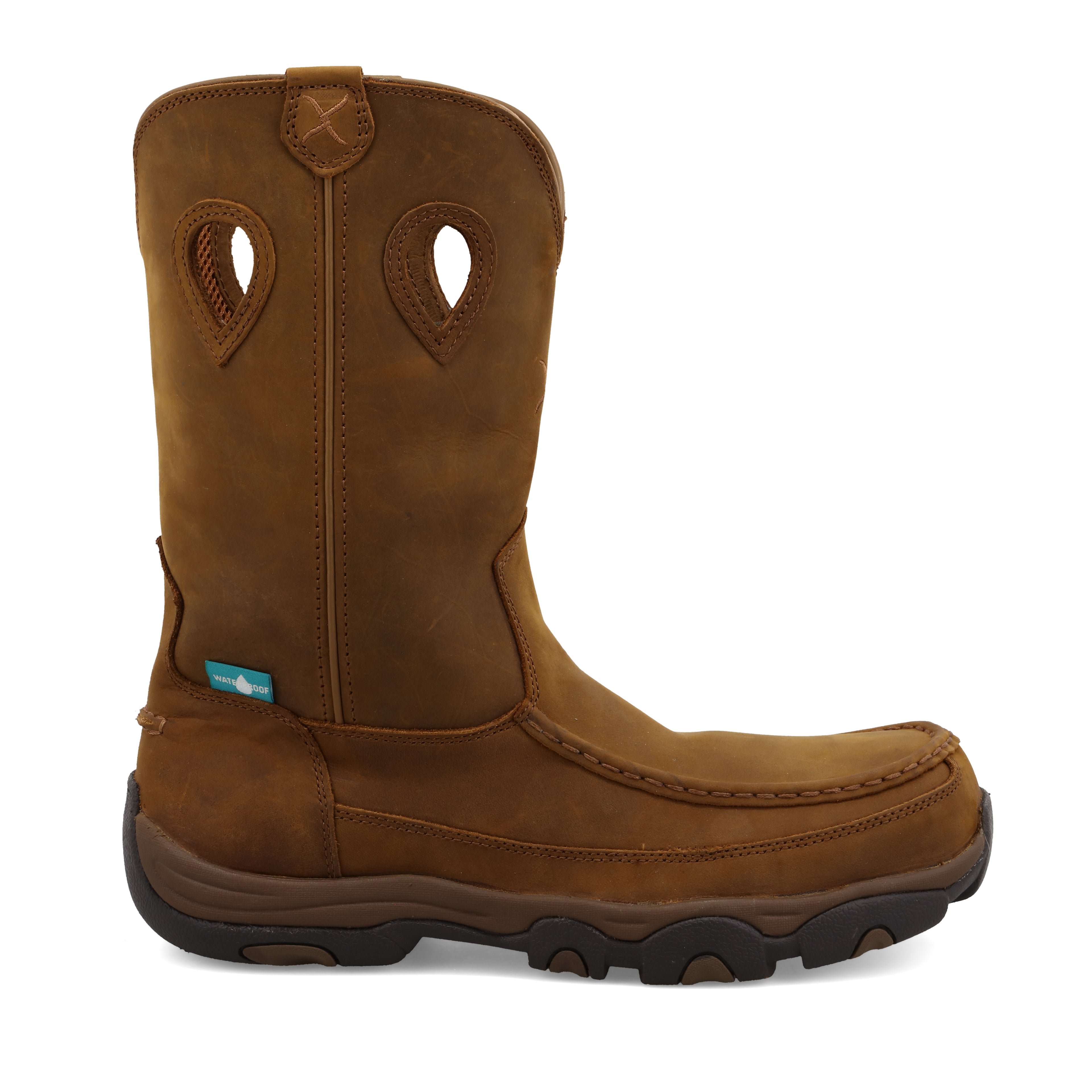 Twisted X MHKBCW1 Men's Distressed Saddle Waterproof Comp Toe Hiker Boot   ASTM, Slip-Resistant