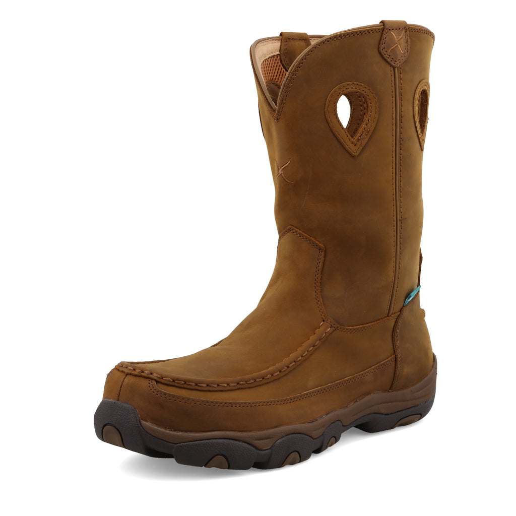 Twisted X MHKBCW1 Men's Distressed Saddle Waterproof Comp Toe Hiker Boot   ASTM, Slip-Resistant