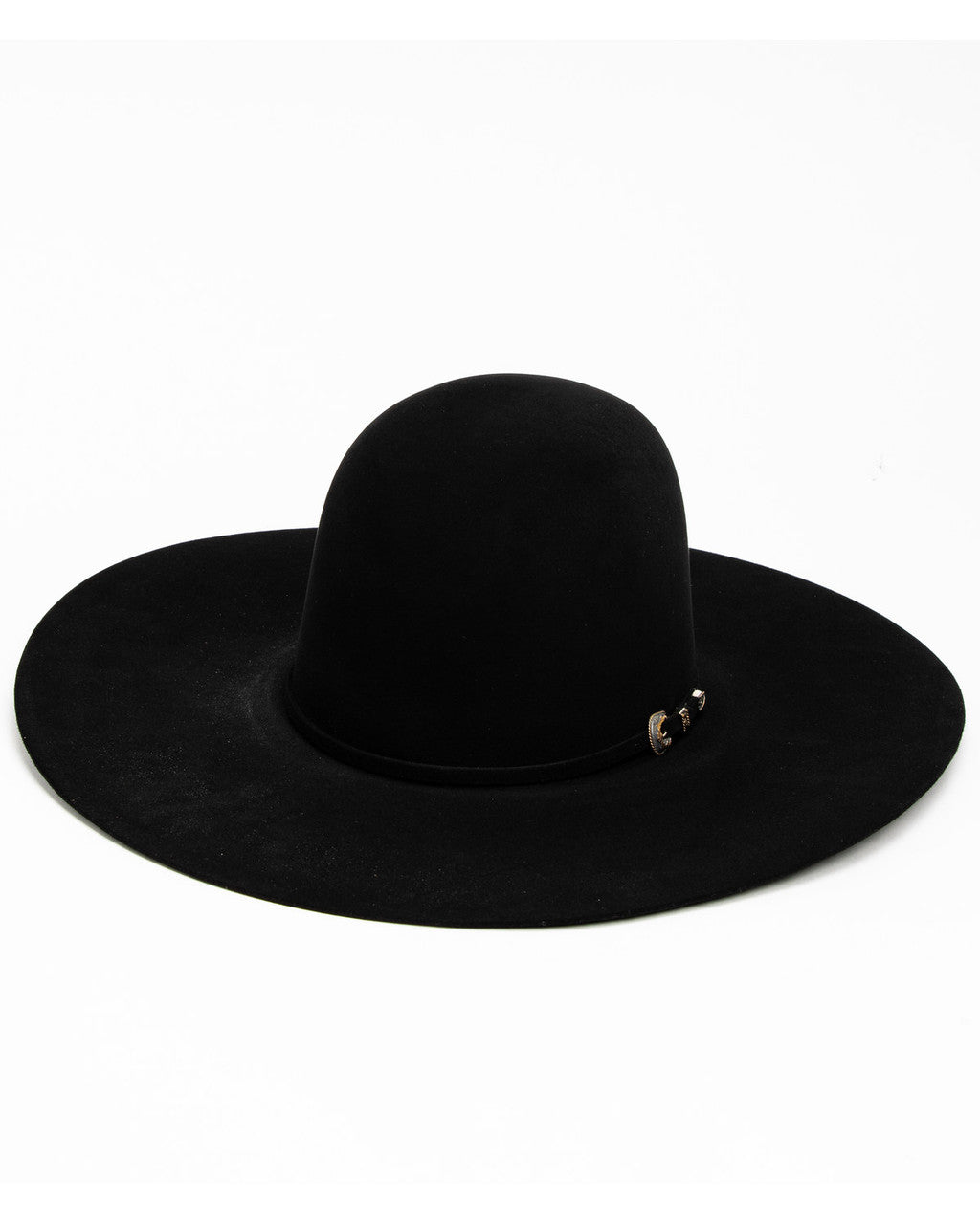 Rodeo King 100X Black Mens Cowboy Hat  Open Crown, 4.5" Brim & Leather Sweatband