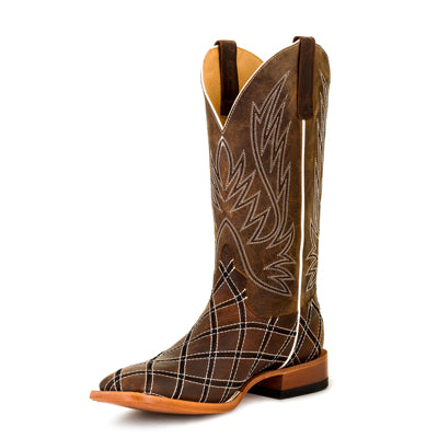 Horse Power HP1082 Men's Moka Sabotage Cowboy Boots - Bone Mad Dog Shaft, Leather Sole