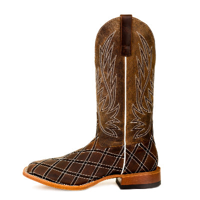 Horse Power HP1082 Men's Moka Sabotage Cowboy Boots - Bone Mad Dog Shaft, Leather Sole