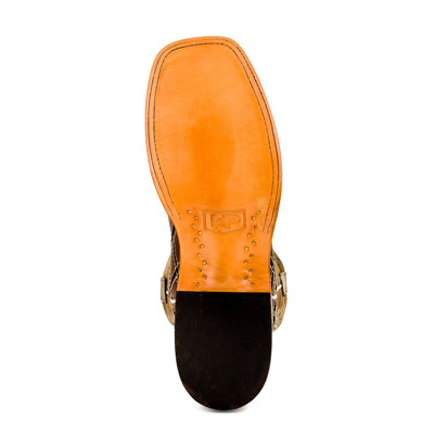 Horse Power HP1082 Men's Moka Sabotage Cowboy Boots - Bone Mad Dog Shaft, Leather Sole